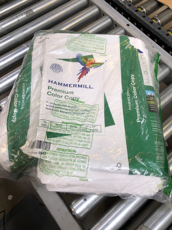 Photo 1 of Hammermill Printer Paper, Premium Color 28 lb Copy Paper, 11 x 17 - 1 Ream (500 Sheets) - 100 Bright, Made in the USA, 102541R Ledger (11x17) 1 Ream | 500 Sheets