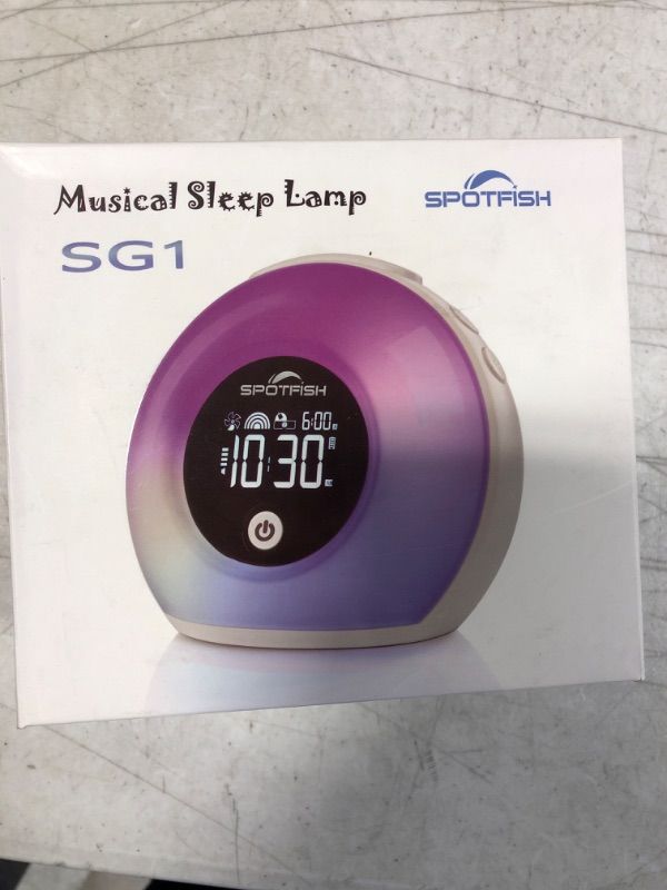 Photo 1 of SPOTFISH Alarm Clock for Kids with Wake Up Light and Bluetooth Speaker, Dimmable Warm Light & Colorful Lights, Night Light Alarm Clock for Girl, Bedroom