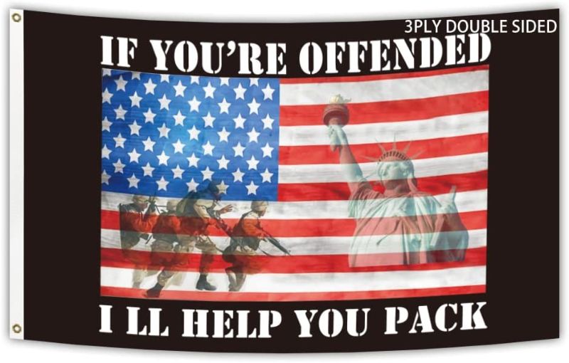 Photo 1 of 3X5 Ft If You're Offended I'll Help You Pack Flags American Flag Army Banner Outdoor Flags