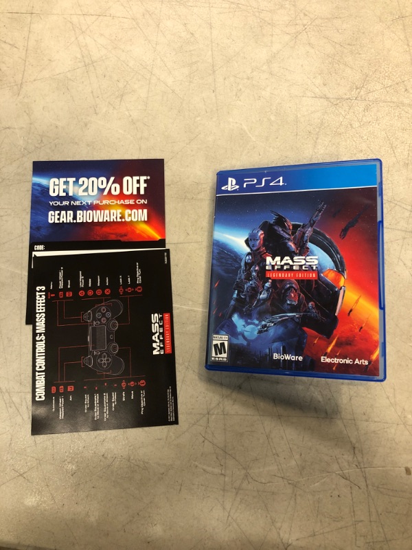 Photo 2 of Mass Effect Legendary Edition - PlayStation 4 ** USED BUT LOOKS BRAND NEW ** UNABLE TO TEST !
