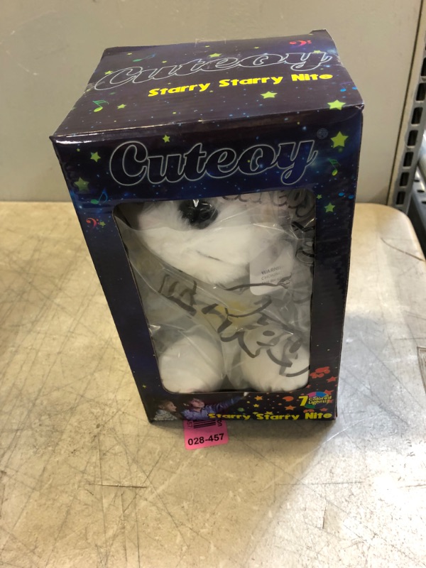 Photo 1 of Cuteoy Plush Husky Star Projector Musical Volume Adjustable Stuffed Singing Puppy Animals Lullabies Soother Toy Sleep Aid Gift for Kids on Birthday Easter, 12''