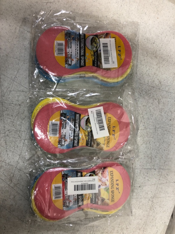 Photo 1 of 3 COUNT of 4pcs- Car Wash Sponge, Large car Sponges for Washing,Cleaning Sponges Honeycomb Design Cleaning Polishing Foam Car Wash,for Motorcycle,Bike,Boat,Bathroom and Kitchen Cleaning