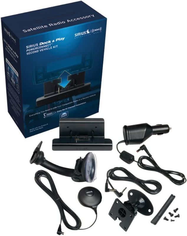 Photo 1 of  Sirius(R) Universal Dock & Play Vehicle Kit with PowerConnect(R), Complete vehicle kit to use Sirius(R) dock & play radios in an additional vehicle, Stereo audio output to connect to vehicle audio system, SADV2