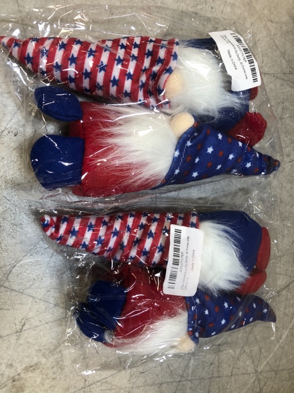 Photo 2 of 2 COUNT 2Pack 4th of July Decorations Gnomes Patriotic for American Independence Day Home Decoration Holiday Gnome Handmade Swedish Tomte, Elf Decoration Ornaments (2PK for 7.4)