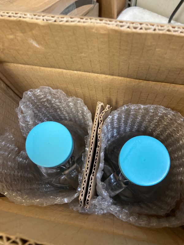 Photo 1 of 2 Pc 47oz Clear Glass Milk Bottles Glass Pitcher with Handle and Lids - Airtight milk Container for Refrigerator Jug Water Juice Heavy Milk Bottle Liquid Containers for Kitchen