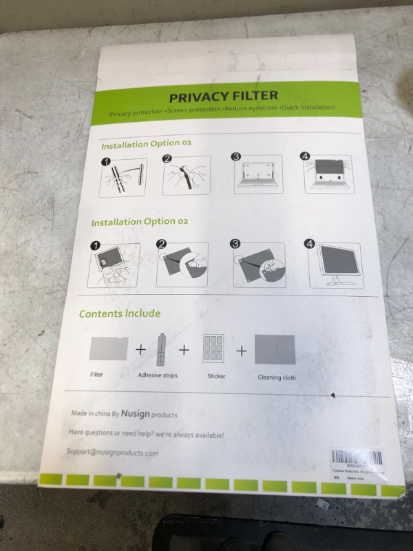 Photo 3 of 24 Inch Computer Privacy Screen Filter for 16:10 Widescreen Monitor, Anti Glare & Blue Light Filter, Removable Anti-Scratch Screen Protector Film 24 in (16:10) 24'' Privacy Screen ** FACTORY SEALED 