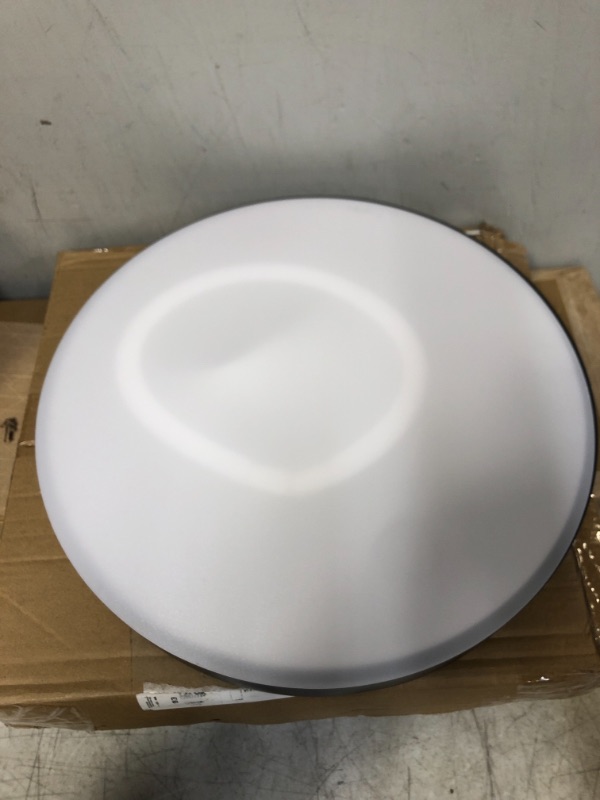 Photo 2 of 12 Inch 24W Flush Mount LED Ceiling Light Fixture, 5000K Daylight White, 3200LM, Flat Round Ceiling Light Fixture, 240W Equivalent Black Ceiling Lamp for Closets, Kitchens, Stairwells, Bedrooms.etc.
