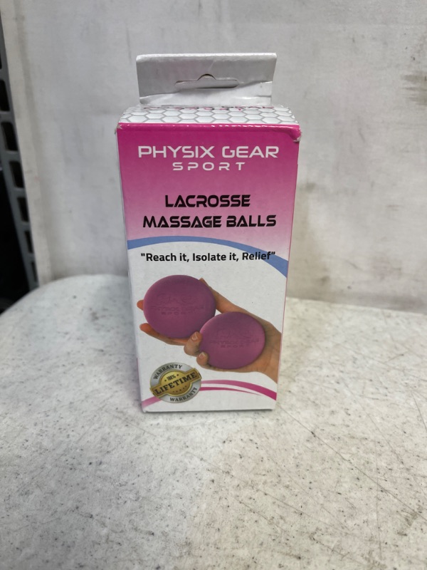 Photo 2 of Lacrosse Balls - Foot Massage Ball, Deep Tissue Myofascial Release Massage Balls for Trigger Points, Plantar Fasciitis, Tight Muscles, Neck, Back, Yoga, Workout, Stress Relief (Pink, 2 Balls) Pink (2 Pack Lacrosse)