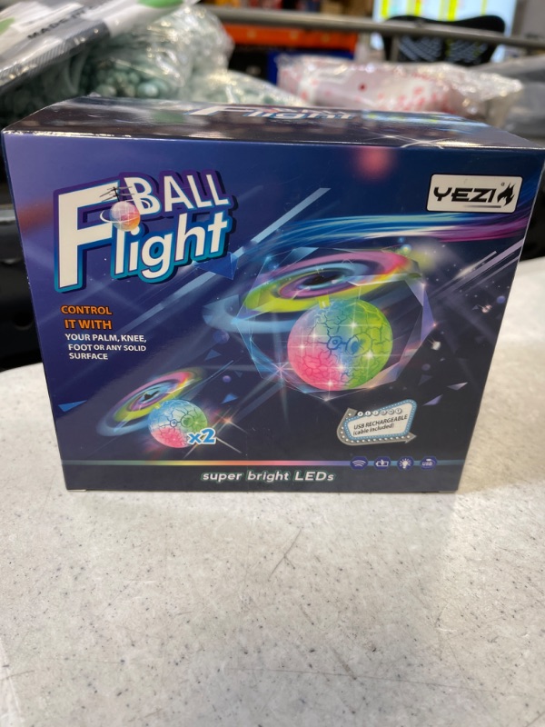 Photo 2 of Flying Ball Toys 2 Pcs Infrared Induction RC Flying Toy Built-in LED Light Disco Helicopter Shining Colorful Flying Drone Indoor and Outdoor Games Toys