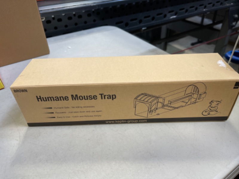 Photo 2 of KEPLIN Humane Mouse Trap 1pk - No Kill Mice Traps, Pets and Children Friendly, Catch and Release Animal, Rodent and Chipmunk Trap, Indoor / Outdoor - Brown 1pk Brown