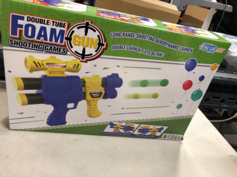 Photo 2 of BLUEJAY Outdoor Games for Kids 6, 7, 8,9,10+ Years Old,Foam Blaster with 80 Foam Balls and Targets, Ideal Gift for Boy Toys for 5+ Year Old Boys Outdoor and Indoor 1 Pack…***FACTORY SEALED***
