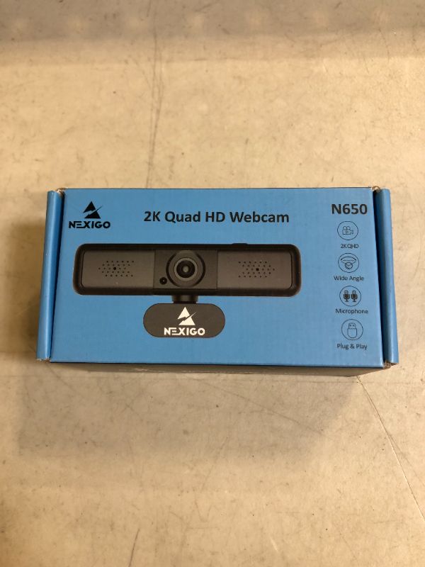 Photo 2 of NexiGo N650 2K QHD Webcam with 3X Digital Zoom and Privacy Cover, 1440P USB Streaming Web Camera, 80 Degree Widescreen for Online Class Zoom Meeting Skype Teams, PC Mac Laptop Desktop
