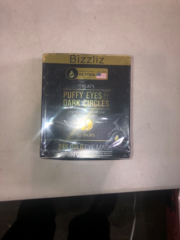 Photo 2 of 24K Gold Eye Mask - Puffy Eyes and Dark Circles Treatments – Look Less Tired and Reduce Wrinkles and Fine Lines Undereye, Revitalize and Refresh Your Skin (30 Pairs)