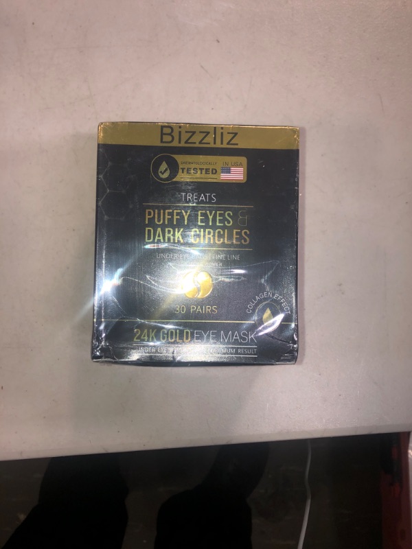 Photo 1 of 24K Gold Eye Mask - Puffy Eyes and Dark Circles Treatments – Look Less Tired and Reduce Wrinkles and Fine Lines Undereye, Revitalize and Refresh Your Skin (30 Pairs)