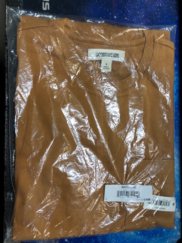 Photo 2 of Goodthreads Men's Heavyweight Oversized Short-Sleeve Crewneck T-Shirt  BROWN SIZE S

