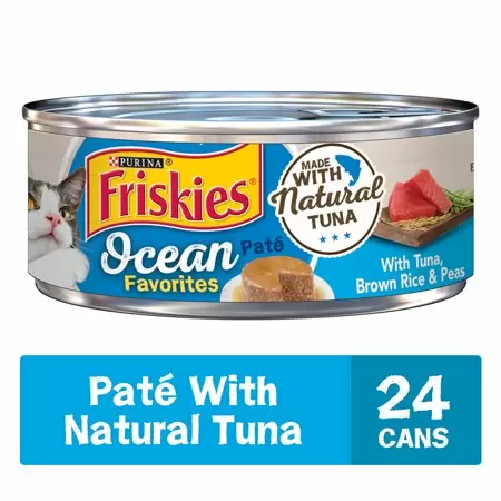 Photo 1 of (24 Pack) Friskies Wet Cat Food Pate Ocean Favorites With Natural Tuna  -- BB SEP. 2024 --