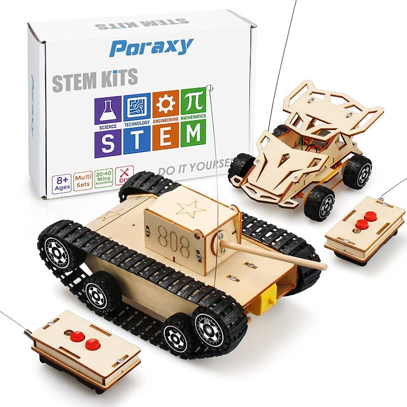 Photo 1 of 2 in 1 STEM Kits, Remote Control Cars, 3D Wooden Puzzles, Education Science Experiment Model Kits, STEM Projects for Kids Ages 8-12, Building Toys, Gifts for 8, 9, 10 ,11 ,12 Year Old Boys and Girls
