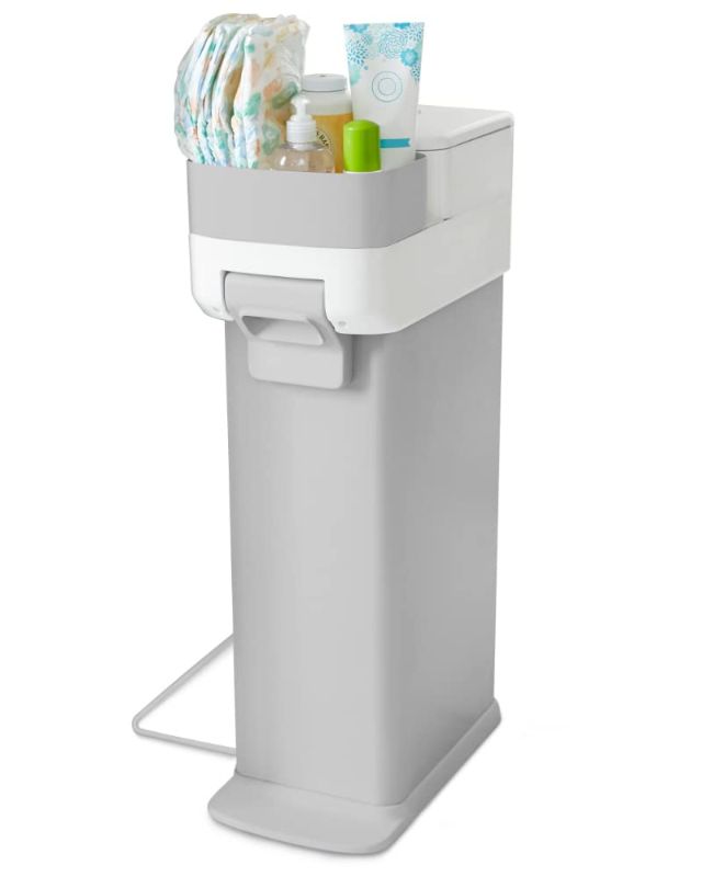Photo 1 of 
Skip Hop Diaper Pail with Dual Air-Lock, Universal Refill Bags, White