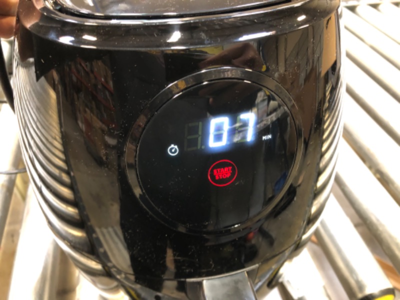 Photo 2 of CHEFMAN Small Air Fryer Healthy Cooking, Nonstick, User Friendly and Digital Touch Screen, w/ 60 Minute Timer & Auto Shutoff, Dishwasher Safe Basket, BPA-Free, Glossy Black, 3.7 Qt.
