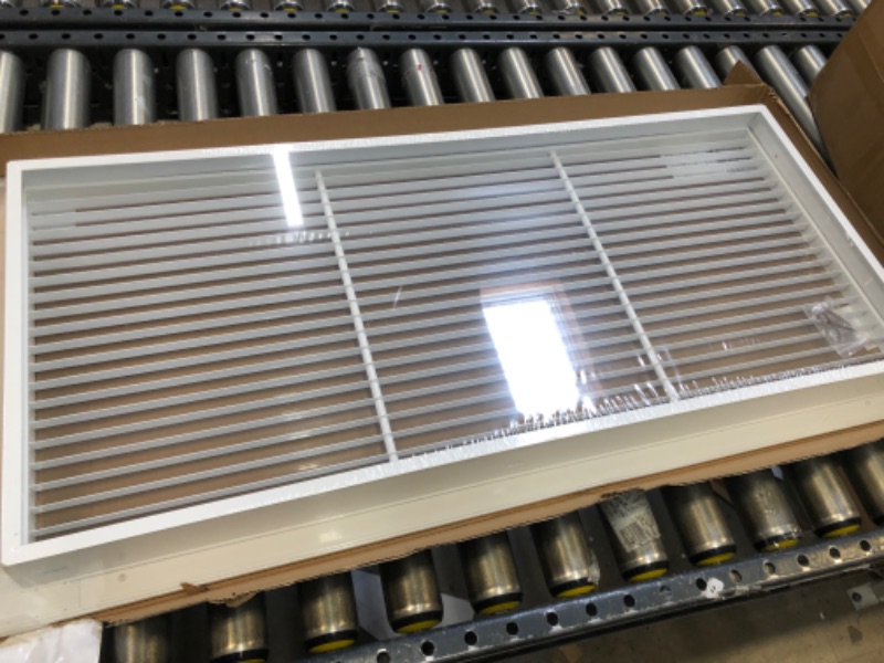 Photo 2 of 36" X 16" Aluminum Return Filter Grille - Easy Airflow - Linear Bar Grilles [Outer Dimensions: 37.75w X 17.75h] 36 X 16