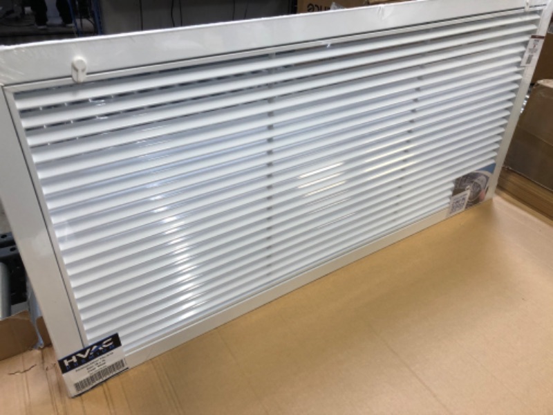 Photo 3 of 36" X 16" Aluminum Return Filter Grille - Easy Airflow - Linear Bar Grilles [Outer Dimensions: 37.75w X 17.75h] 36 X 16