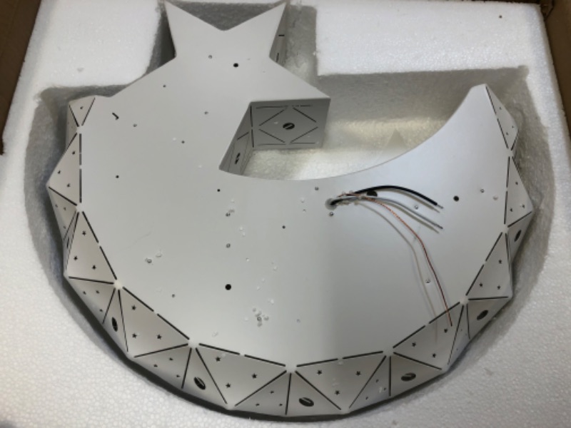 Photo 1 of LightInTheBox Modern LED Flush Mount Ceiling Light, Moon Star Shape Close to Ceiling Lighting for Kids Living Room Bedroom Study Room 960lm White (Light Source: White)