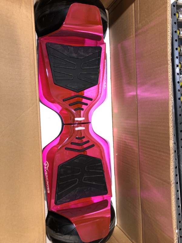 Photo 2 of EVERCROSS 8.5" Hoverboard, Off-Road All Terrain Balancing Scooter, App-Enabled Bluetooth Hoverboards, Hover Board for Kids Teenagers Adults Rose