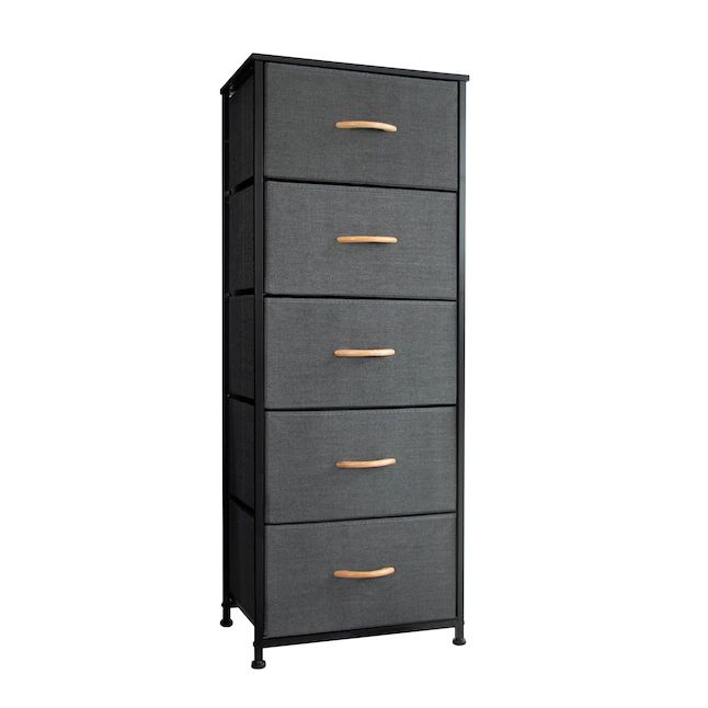 Photo 1 of Crestlive Products Dresser storage tower Gray 5-Drawer Combo