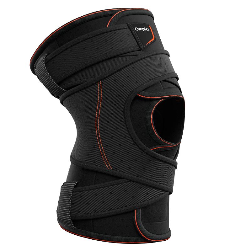 Photo 1 of (Size 2) Omples Hinged Knee Brace for Knee Pain Plus Size Rodilleras Para Dolor De Rodillas Knee Brace for Women Men Knee Support with Side Stabilizers for Meniscus Tear Arthritis Pain Running Working out (Size 2) Single 