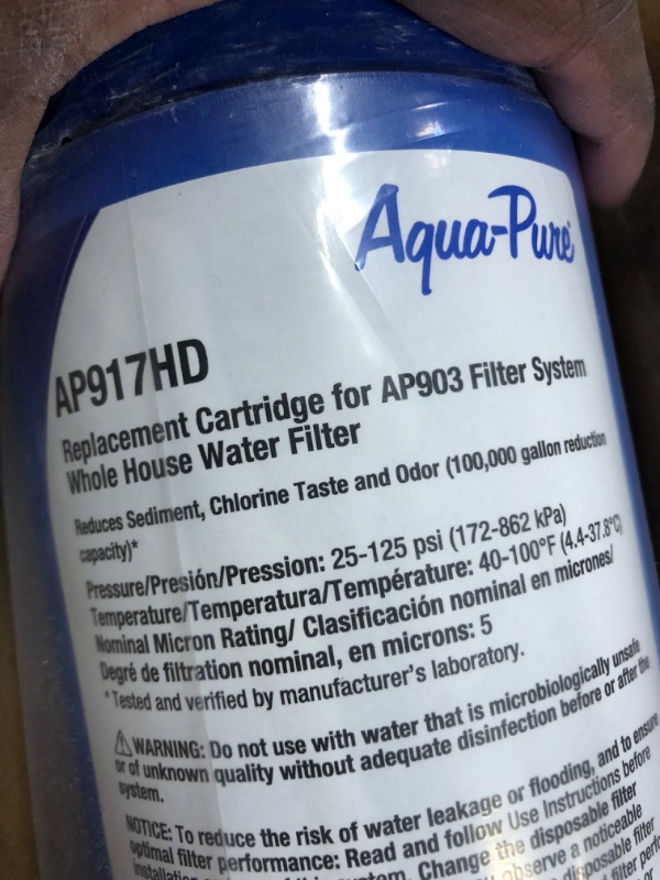 Photo 3 of 3M Aqua-Pure Whole House Sanitary Quick Change Water Filter System AP903, Reduces Sediment, Chlorine Taste and Odor Water Filtration System Filter System