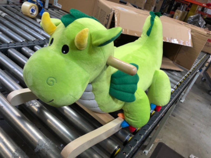 Photo 2 of Happy Trails Rocking Dagwood Dragon, 27" Lx14 Wx19:H, Model Number: 80-C7051 , Green