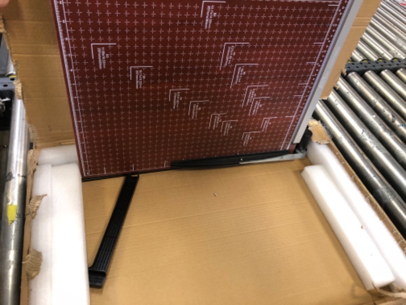 Photo 2 of Heavy Duty Guillotine Paper Cutter, A3 Large Paper Trimmer Blade Gridded Photo Guillotine Craft Machine, 18 inch Cut Length, 18.9" x 15.0" (Use for A2-A7) A3 Red