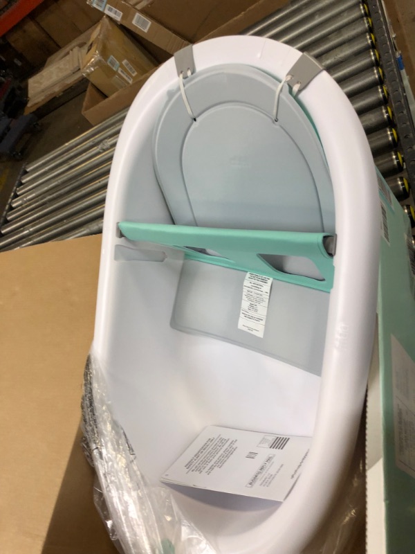 Photo 2 of 4-in-1 Grow-with-Me Bath Tub by Frida Baby Transforms Infant Bathtub to Toddler Bath Seat with Backrest for Assisted Sitting in Tub