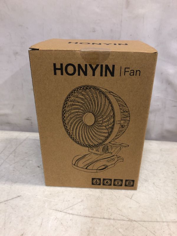 Photo 2 of HONYIN Small Clip on Fan, 6” CVT USB Desk Fan