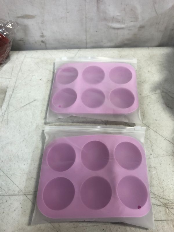 Photo 2 of 2 Pack OF 2 6-Cavity Semi Sphere Silicone Molds

