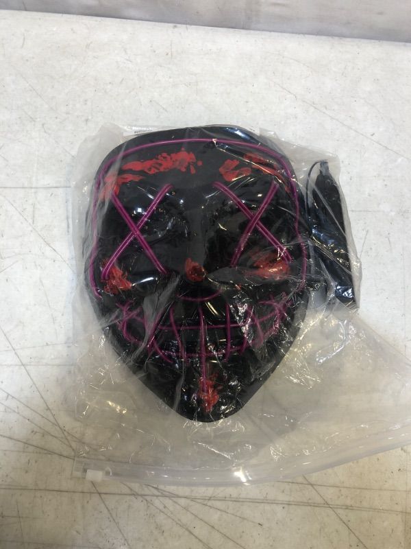 Photo 2 of Himine Cosplay LED Mask Light up Mask for Festival Party Halloween
