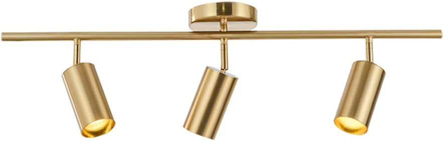 Photo 1 of  Gold Adjustable Track Lighting 3 Light Modern Ceiling Spotlight 
