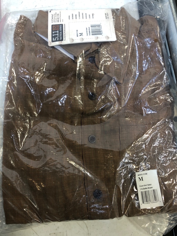Photo 2 of 5.11 Tactical Men's Covert Select Shirt, Short Sleeve, Style 7119 Medium Brown
