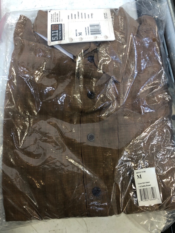 Photo 1 of 5.11 Tactical Men's Covert Select Shirt, Short Sleeve, Style 7119 Medium Brown