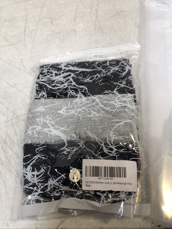 Photo 1 of THE OTHER SIDE Men's Underwear Boxer Briefs Cotton Regular Long Pack SIZE Large Black\navy\light Grey