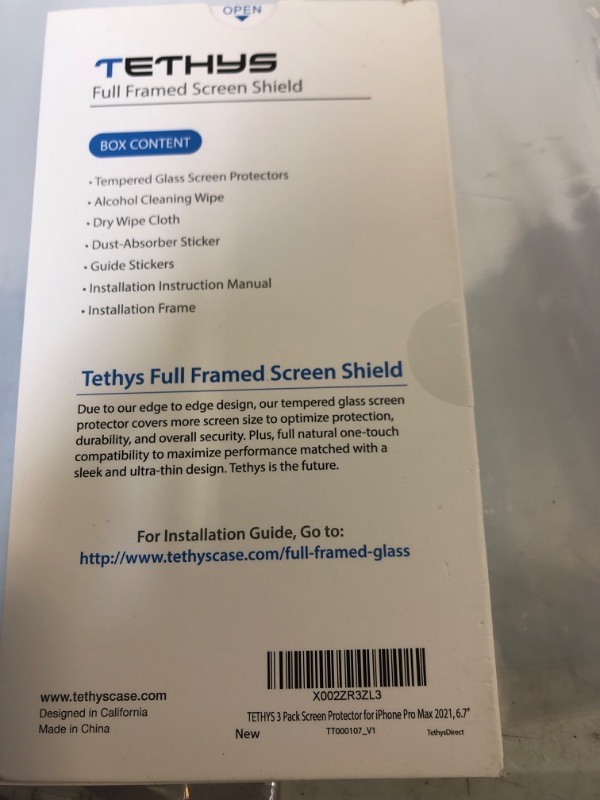 Photo 2 of  3 Pack Glass Screen Protector Compatible with iPhone 13 Pro Max 2021 6.7 Inch, Case Friendly Tempered Glass Film 9H Hardness HD Shield (Guidance Frame included)