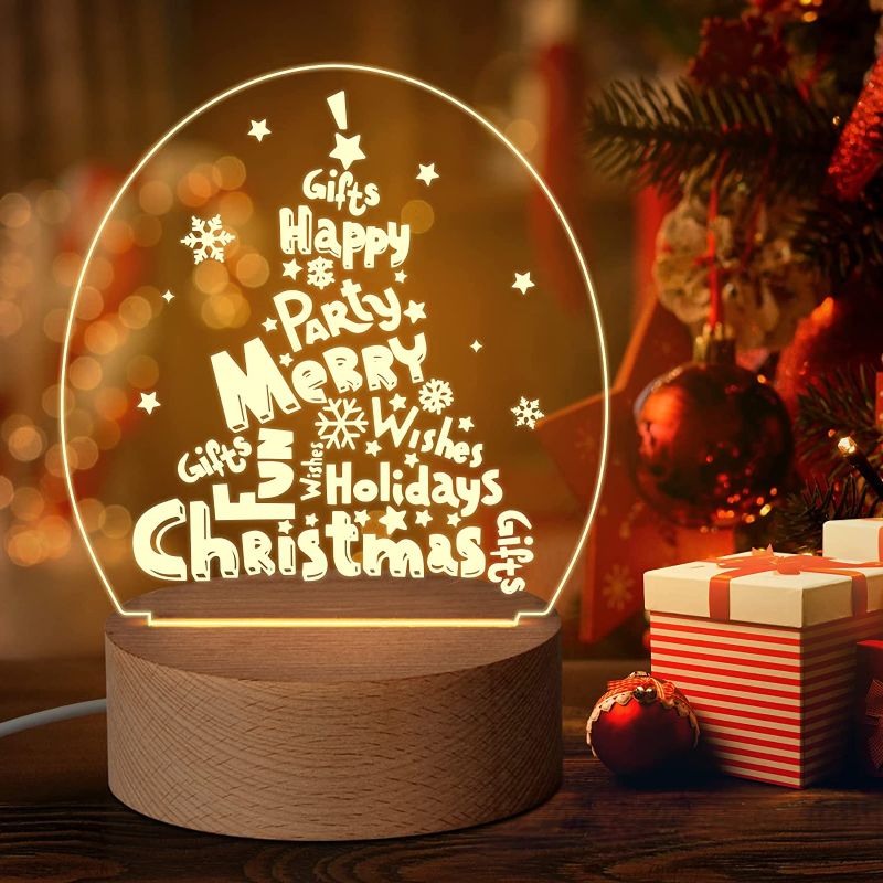 Photo 1 of  Christmas Tree Desk Visual 3D Lamp Night Light
