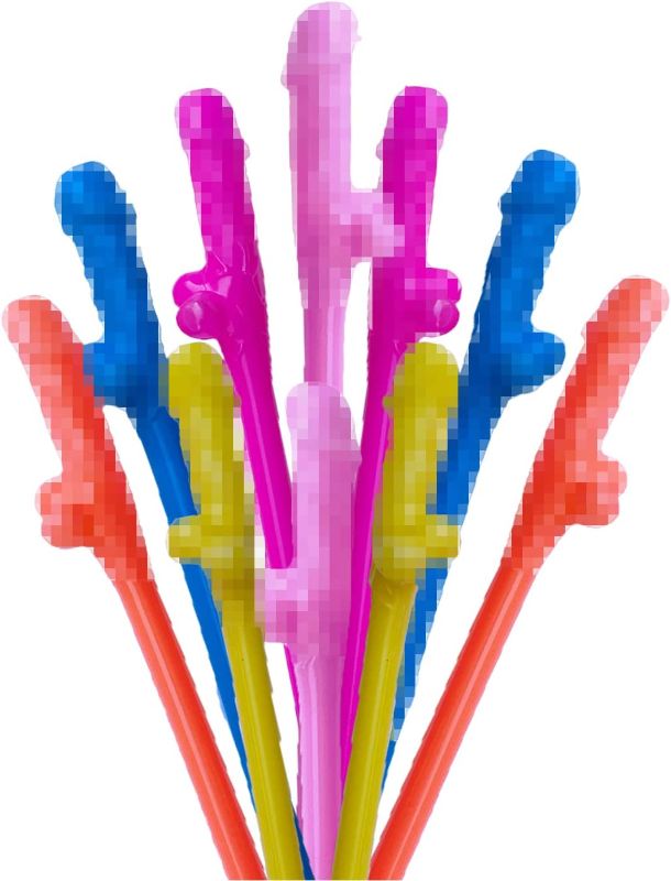 Photo 1 of 20 pcs Party Straws, Party Supplies Decorations Bride Straws for Decor Kit
