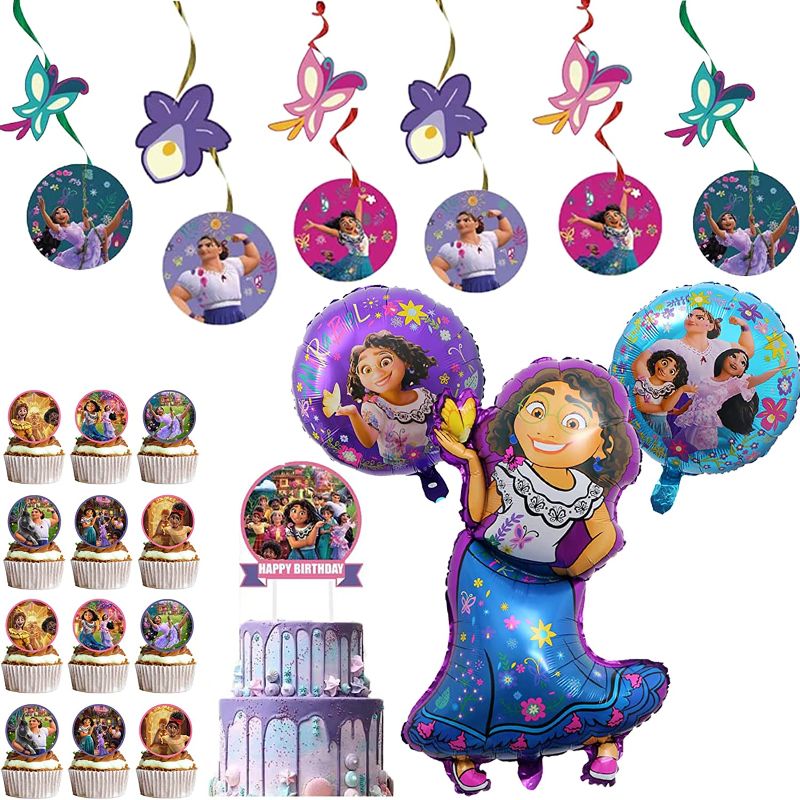 Photo 1 of 31pc magic Party Supplies Set Birthday Party Decoration cake topper cupcake topper balloons hanging
