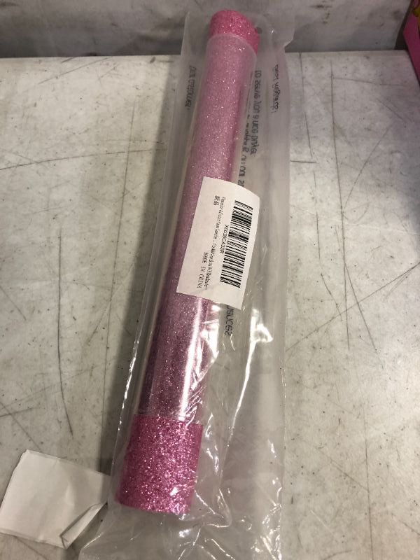 Photo 2 of  Pink Glitter Soft Faux Leather Material for Making Crafts
