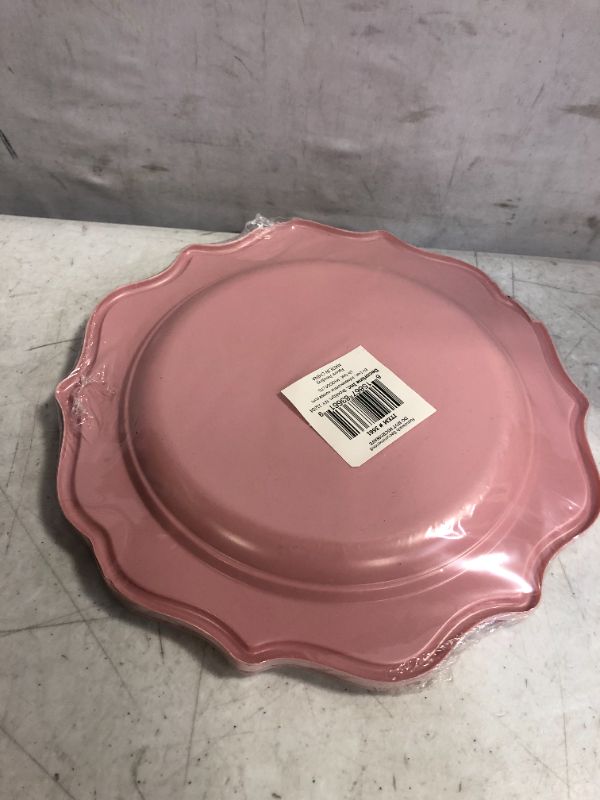 Photo 3 of  Pink Plastic Disposable Plates 12 PCK 10" - SEALED / UNOPENED 
