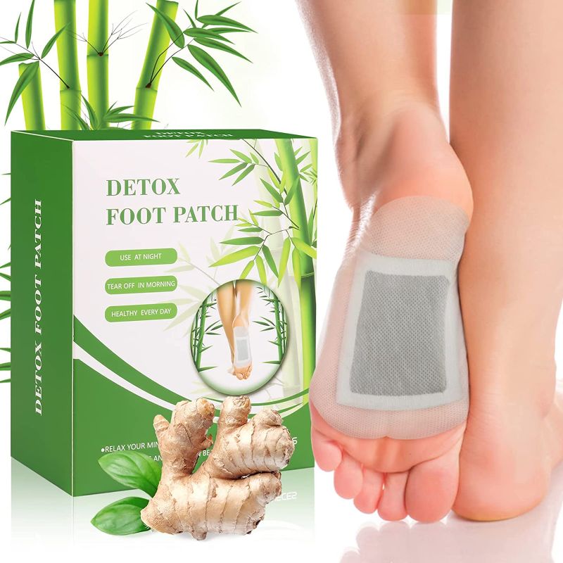 Photo 1 of  Foot Pads, 20Pcs Natural Foot Pads 2 in 1 Bamboo Vinegar Ginger Foot Cleansing Adhesive Sheets
