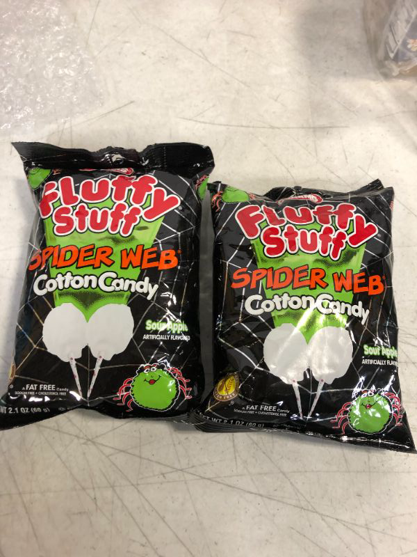Photo 2 of  Candy Spider Web Fluffy Stuff Cotton Candy 2.1oz Bag 2 PACK
