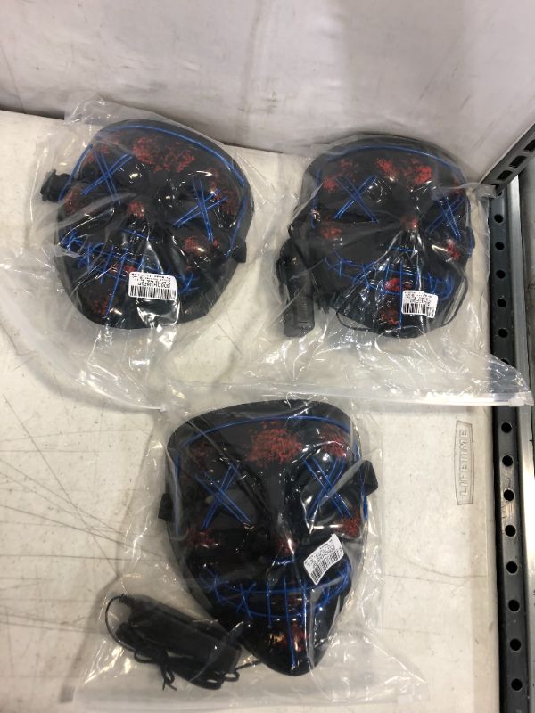 Photo 2 of  LED Light Up Scary Mask  3 PACK