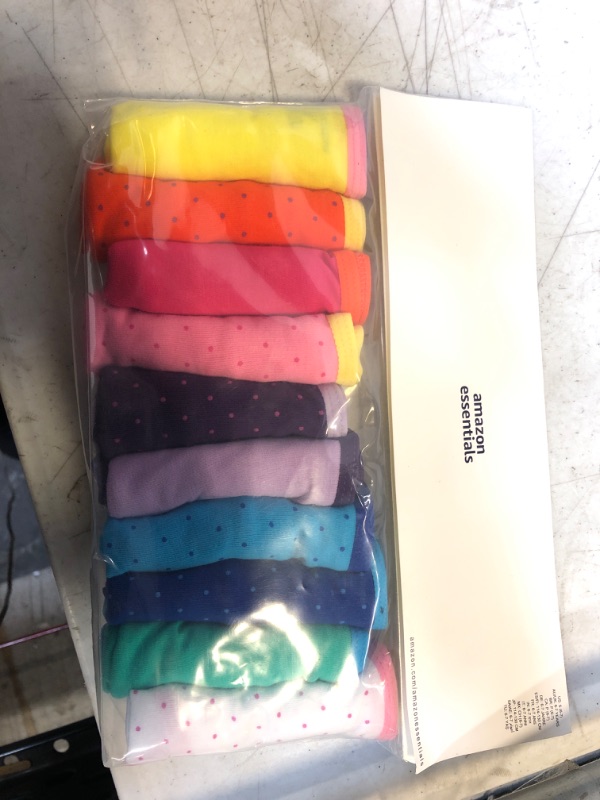 Photo 2 of Amazon Essentials Girls' Bikini Underwear, Multipacks 10 Basic Colors/Dots Small
